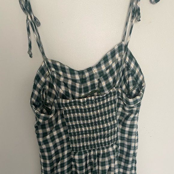 American Eagle plaid green adjustable sundress (xs) - Picture 4 of 6